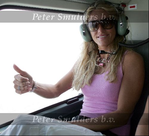 Hong Kong 9 oktober 2004
Princess Model of the world verkiezing.
Inge de Bruijn in helicopter