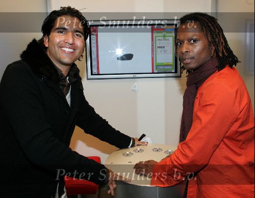 Amsterda  15  oktober 2004
Opening Bottecelli schoenen in Amsterdam.
Rodrigo Otazu en Juan Wells