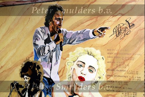 Rotterdam 14 oktober 2004
Marco Borsato muurtekening in de kuip