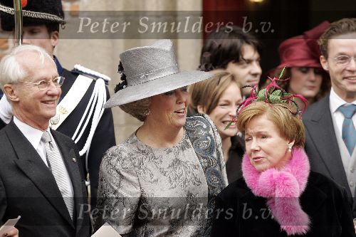 Naarden 22 oktober 2005
Huwelijk van Prins Floris en Prinses Aimee in kerk Naarden.
Koningin Beatrix Prins Carlo Hugo Prinses Christina en Prinses Margarita