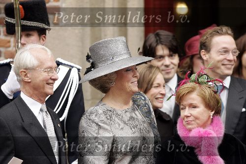 Naaren 22 oktober 2005
Huwelijk van Prins Floris en Prinses Aimee in kerk Naarden.
Koningin Beatrix Prins Carlo Hugo Prinses Christina en Prinses Margarita