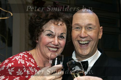 Tilburg 23 oktober 2005
Premiere Annie in stadsschouwburg Tilburg.
Edwin Rutten  en Loeki Knol