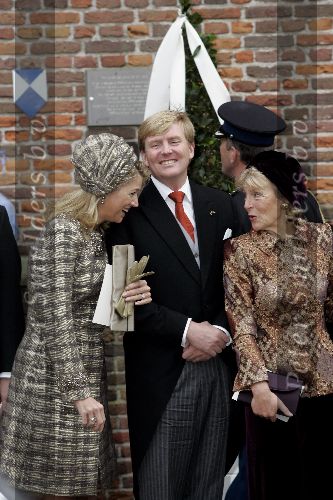 Naarden 22 oktober 2005
Trouwen Prins Floris en Aimee Sohngen in kerk naarden Vesting. 
Maxima met prins Bernhard en prinses Irene