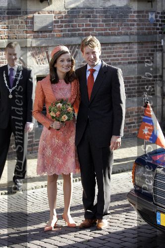 Naarden 20 oktober 2005
Trouwen Prins Floris en Aimee Sohngen in stadhuis Naarden.