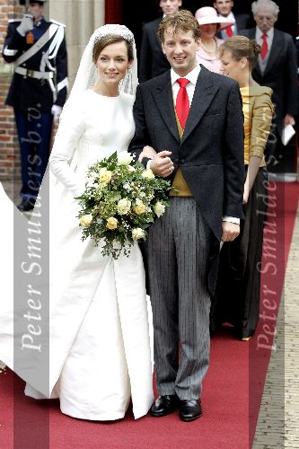 Naarden 22 oktober 2005
Trouwen Prins Floris en Aimee Sohngen in kerk naarden Vesting. 
Prinses Aimee