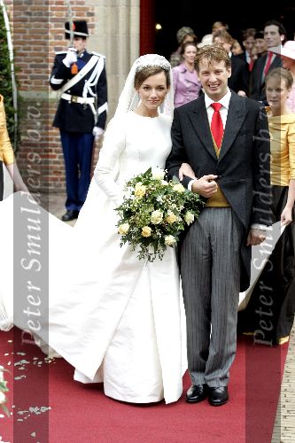 Naarden 22 oktober 2005
Trouwen Prins Floris en Aimee Sohngen in kerk naarden Vesting. 
Prinses Aimee