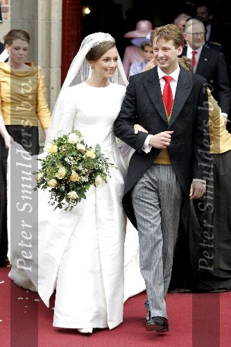 Naarden 22 oktober 2005
Trouwen Prins Floris en Aimee Sohngen in kerk naarden Vesting. 
Prinses Aimee