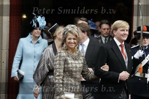 Naarden 22 oktober 2005
Trouwen Prins Floris en Aimee Sohngen in kerk naarden Vesting. 
Prins Willem Alexander en Prinses Maxima