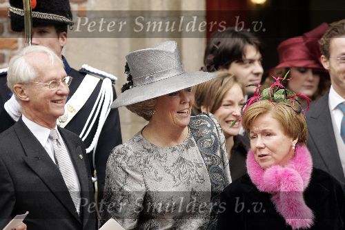 Naarden 22 oktober 2005
Huwelijk van Prins Floris en Prinses Aimee in kerk Naarden.
Koningin Beatrix Prins Carlo Hugo Prinses Christina en Prinses Margarita