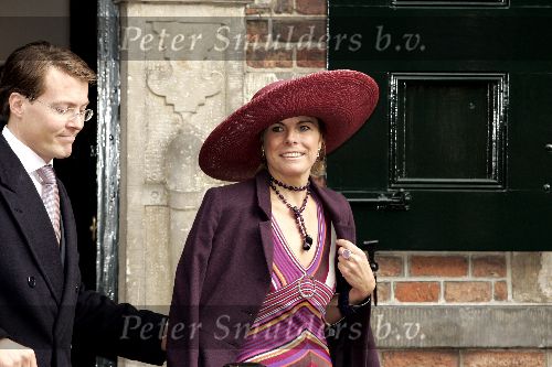 Naarden 20 oktober 2005
Trouwen Prins Floris en Aimee Sohngen in stadhuis Naarden.
Prinses Laurentien en Prins Constantijn