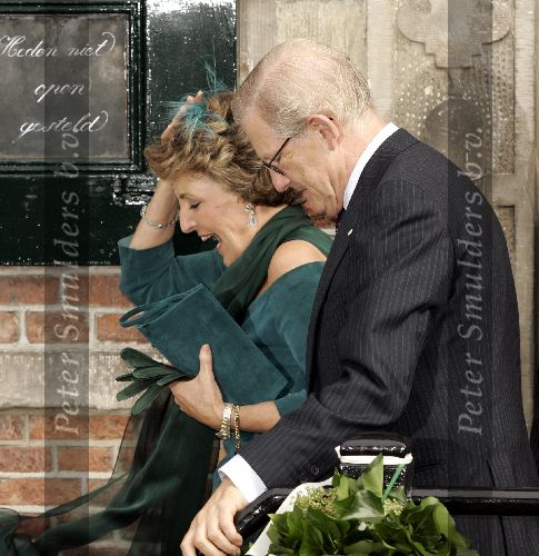 Naarden 20 oktober 2005
Trouwen Prins Floris en Aimee Sohngen in stadhuis Naarden.
Prinses Margriet en Pieter v Vollenhoven