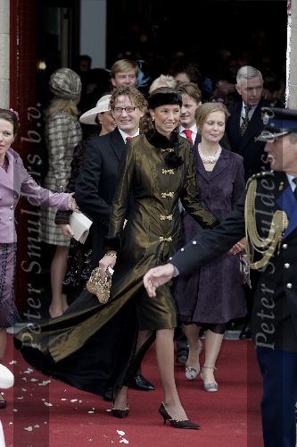 Naarden 22 oktober 2005
Trouwen Prins Floris en Aimee Sohngen in kerk naarden Vesting. 
Prinses Marilene