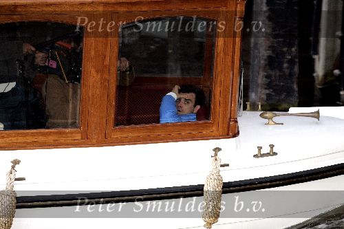 Amsterdam 5 oktober 2005
Robbie Williams vertrekt met boot bij Amstel Hotel