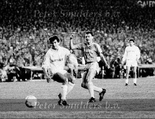 Madrid Einde april 1988 De grote winnaar en maker van het doelpunt tegen Real Madrid Edward Linskens