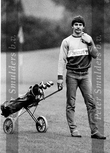 Jan Heintze tijdens een rondje golf op de \\\