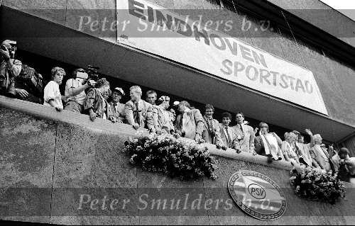 Gemeentehuis Eindhoven 26 mei 1988
Huldiging PSV voor het europees Kampioenschap voor kampioenen