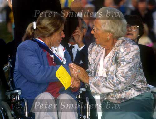 18 Juni 1990 Bezoek Prinses Juliana aan Olympische spelen voor gehandicapten