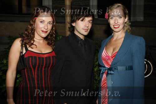 Amsterdam 11 september 2006
Modeshow Frans Molenaar in het Amstel Hotel.   
Annick Boer met Plien Bennekom zwanger