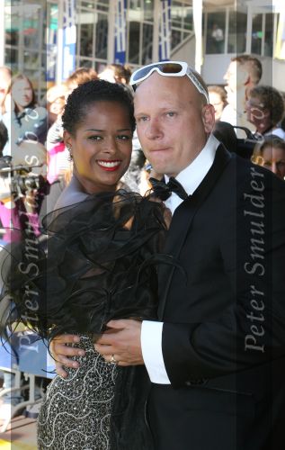 Utrecht, 9 September 2006
Beatrixhal. Permiere musical THE WIZ
Chaira Borderslee met vriend Pim Smit