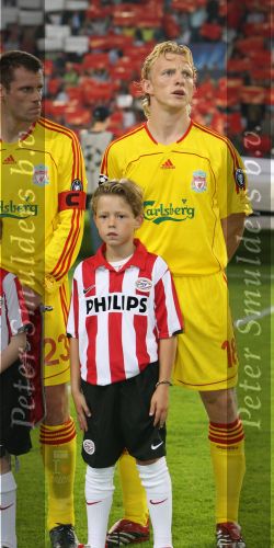 Eindhoven, 12 September 2006 PSV-FC Liverpool. 1e wedstrijd in de Champions League Seizoen 2006/2007 eindstand 0-0
Dirk Kuyt in zijn eerste CL wedstrijd voor FC Liverpool