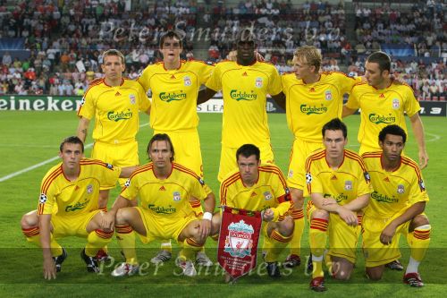 Eindhoven, 12 September 2006 Eerste wedstrijd ChampionsLeague Seizoen 2006/2007 eindstand 0-0
Elftal van FC Liverpool met o.a. Boudewijn Zenden en Dirk Kuyt