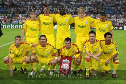 Eindhoven, 12 September 2006 Eerste wedstrijd ChampionsLeague Seizoen 2006/2007 eindstand 0-0
Elftal van FC Liverpool met o.a. Boudewijn Zenden en Dirk Kuyt