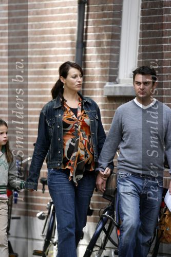 Amsterdam 7 september 2006
Irene v d Laar zwanger met haar vriend Sander en dochtertje India.