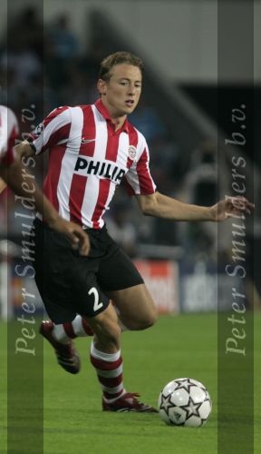 Eindhoven, 12 September 2006 Eerste wedstrijd ChampionsLeague Seizoen 2006/2007 eindstand 0-0
Jan Kromkamp