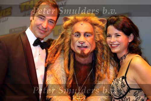Utrecht, 9 September 2006
Beatrixhal. Permiere musical THE WIZ
Jeroen Phaff ( Laffe Leeuw ) samen met Erik Vogel en Caroline de Bruijn