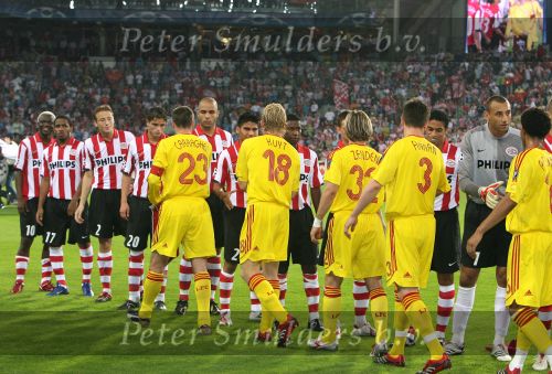 Eindhoven, 12 September 2006 Eerste wedstrijd ChampionsLeague Seizoen 2006/2007 eindstand 0-0
Elftal van FC Liverpool met o.a. Boudewijn Zenden en Dirk Kuyt