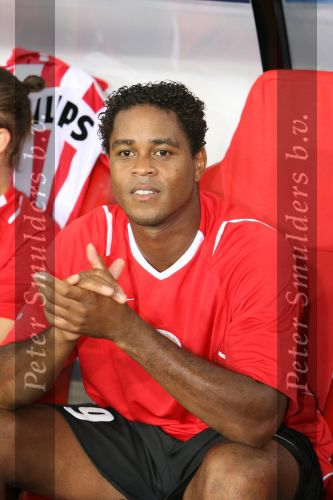 Eindhoven, 12 September 2006 PSV-FC Liverpool. 1e wedstrijd in de Champions League Seizoen 2006/2007 eindstand 0-0
Patrick Kluivert voor de eerste maal op de reservebank