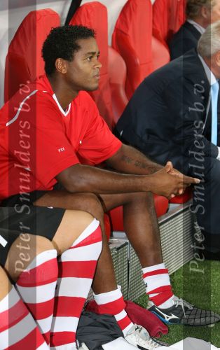 Eindhoven, 12 September 2006 PSV-FC Liverpool. 1e wedstrijd in de Champions League Seizoen 2006/2007 eindstand 0-0
Patrick Kluivert voor de eerste maal op de reservebank