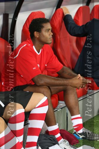 Eindhoven, 12 September 2006 PSV-FC Liverpool. 1e wedstrijd in de Champions League Seizoen 2006/2007 eindstand 0-0
Patrick Kluivert voor de eerste maal op de reservebank