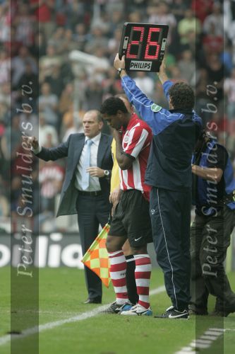 Eindhoven, 17 September 2006
Kompetitiewedstrijd PSV-Feyenoord, eindstand 2-1
Patrick Kluivert zijn eerste wedstrijd als invaller