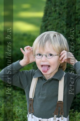 Apeldoorn, 9 September 2006
Fotosessie bij Kasteel \'t Loo 
Prins Lucas trekt gekke gezichten naar de fotografen