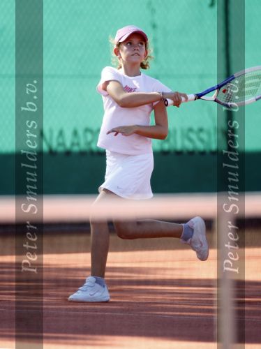 Muiderberg 7 september 2007
Alec en Emma Krajicek  spelen samen tennis bij de clubkampioenschappen. Papa Richard en de au pair kijken toe.