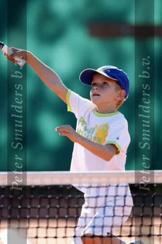 Muiderberg 7 september 2007
Alec en Emma Krajicek  spelen samen tennis bij de clubkampioenschappen. Papa Richard en de au pair kijken toe.