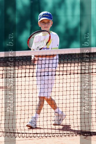 Muiderberg 7 september 2007
Alec en Emma Krajicek  spelen samen tennis bij de clubkampioenschappen. Papa Richard en de au pair kijken toe.