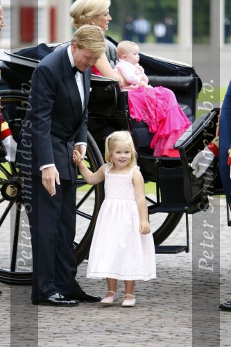 Apeldoorn 1 september 2007
Prins Willem Alexander viert zijn 40e verjaardag op paleis het Loo met Maxima Alexia Ariane en Amalia.
