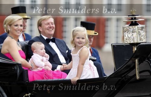 Apeldoorn 1 september 2007
Prins Willem Alexander viert zijn 40e verjaardag op paleis het Loo met Maxima Alexia Ariane en Amalia.