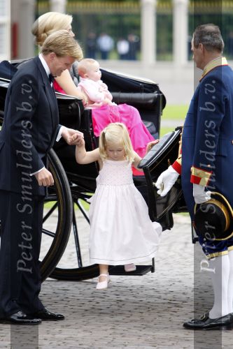 Apeldoorn 1 september 2007
Prins Willem Alexander viert zijn 40e verjaardag op paleis het Loo met Maxima Alexia Ariane en Amalia.