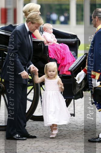 Apeldoorn 1 september 2007
Prins Willem Alexander viert zijn 40e verjaardag op paleis het Loo met Maxima Alexia Ariane en Amalia.