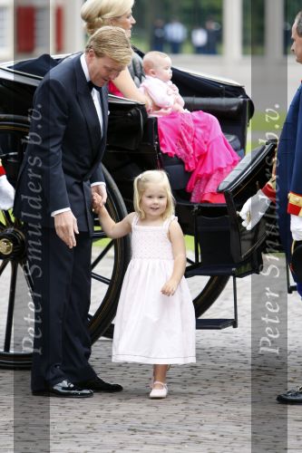 Apeldoorn 1 september 2007
Prins Willem Alexander viert zijn 40e verjaardag op paleis het Loo met Maxima Alexia Ariane en Amalia.