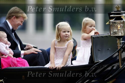 Apeldoorn 1 september 2007
Prins Wille Alexander viert zijn 40e verjaardag op paleis het Loo met Maxima Alexia Ariane en Amalia.