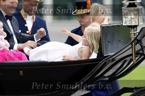 Apeldoorn 1 september 2007
Prins Willem Alexander viert zijn 40e verjaardag op paleis het Loo met Maxima Alexia Ariane en Amalia.