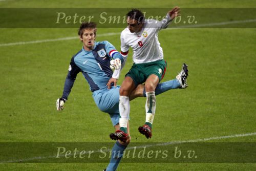Amsterdam 8 september 2007
kwalificatieduel voor EK tussen Nederland en Bulgarije in de amsterdam arena. Nederland wint met 2-0. Edwin v d Sar en Berbatov