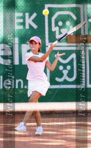 Muiderberg 7 september 2007
Alec en Emma Krajicek  spelen samen tennis bij de clubkampioenschappen. Papa Richard en de au pair kijken toe.