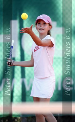 Muiderberg 7 september 2007
Alec en Emma Krajicek  spelen samen tennis bij de clubkampioenschappen. Papa Richard en de au pair kijken toe.
