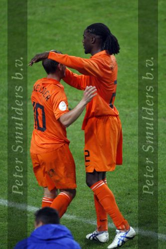 Amsterdam 8 september 2007
kwalificatieduel voor EK tussen Nederland en Bulgarije in de amsterdam arena. Nederland wint met 2-0. Wesley Sneijder scoort de 1-0. met Mario Melchiot