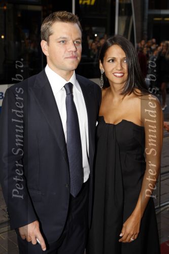 Amsterdam 23 augustus 2007
Premiere  film Matt Damon in Tuschinski. Matt damon met zijn vrouw